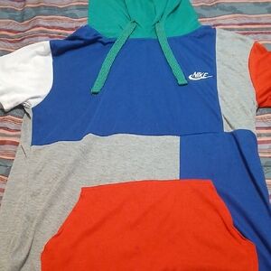 Nike Kids Multicolor Patchwork Hoodie
